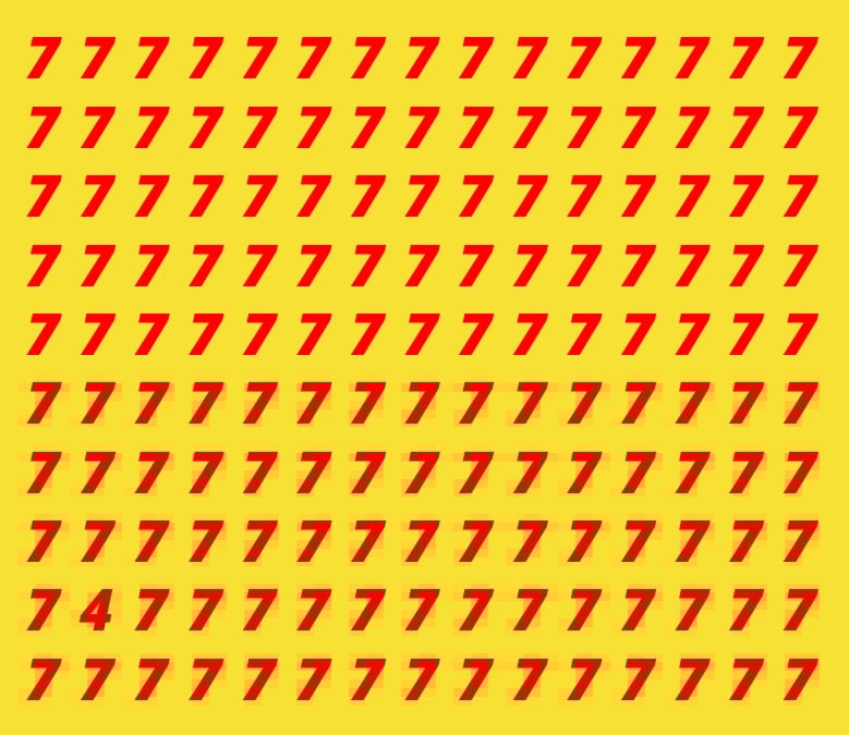 ค้นหาหมายเลข 4 บนภาพ