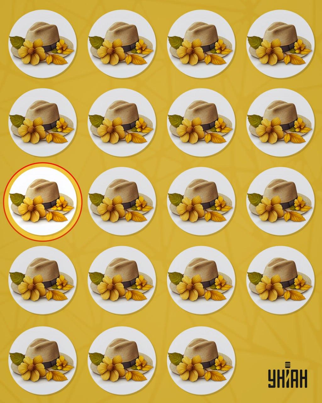 หมวกแปลก ๆ แตกต่างจากหมวกอื่น ๆ ในรายละเอียดเล็ก ๆ / คอลลาจ Moje